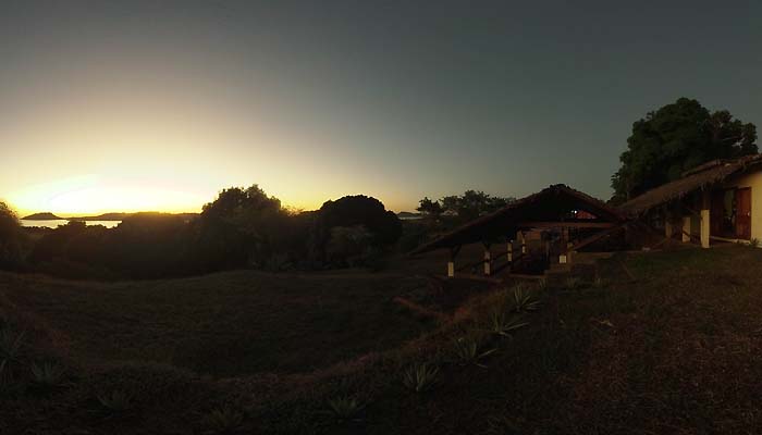 sunset at the ecolodge